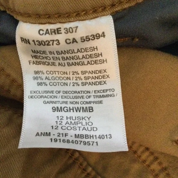 Boys wrangler Brown Cargo Pants with Elastic Ankles. - Picture 7 of 8